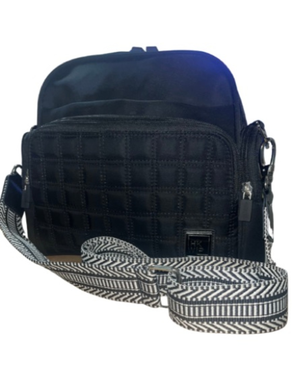 NWOT IHKWIP On-The-Go Quilted Nylon RFID Crossbody Bag - Black